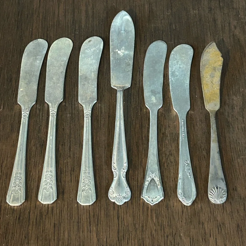 Vintage Silver-Plate Butter Knives